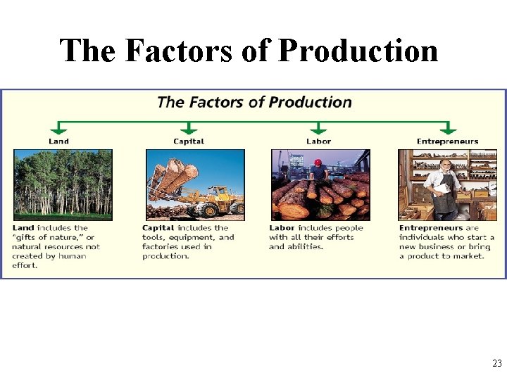 The Factors of Production 23 