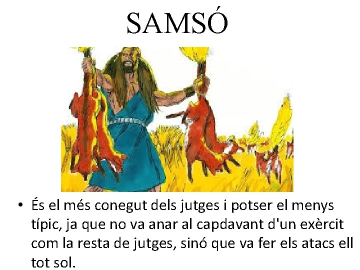 SAMSÓ • És el més conegut dels jutges i potser el menys típic, ja