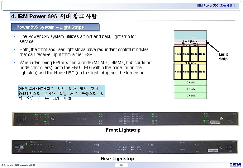 IBM Power 595 표준제안서 4. IBM Power 595 서버 참고 사항 Power 595 System