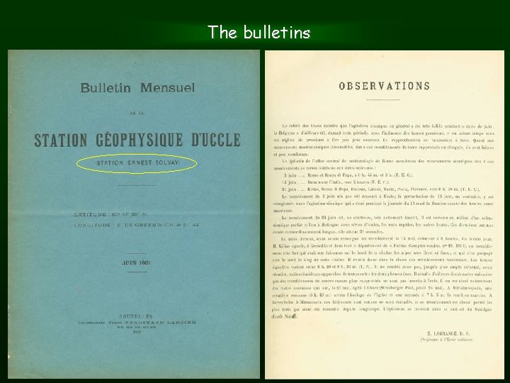 The bulletins 