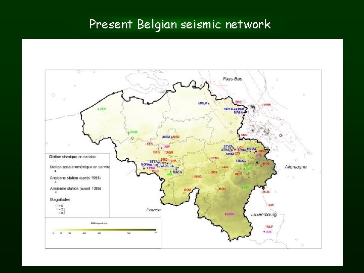 Present Belgian seismic network 