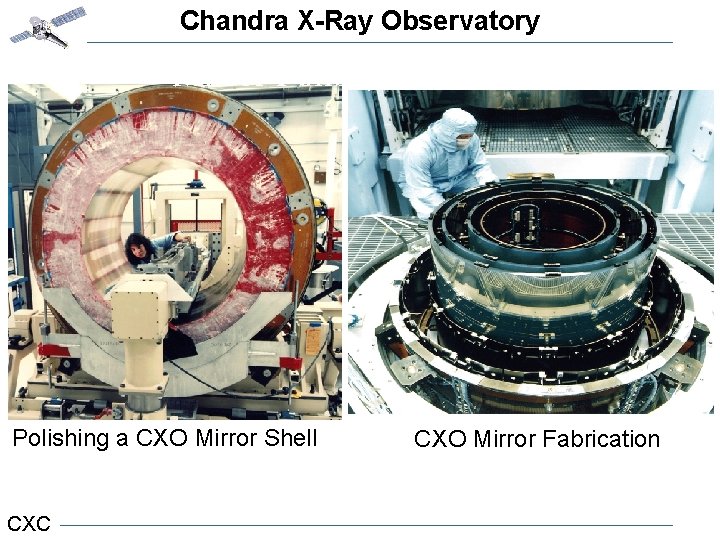 Chandra X-Ray Observatory Mirror Polish, Fabrication Polishing a CXO Mirror Shell CXC CXO Mirror