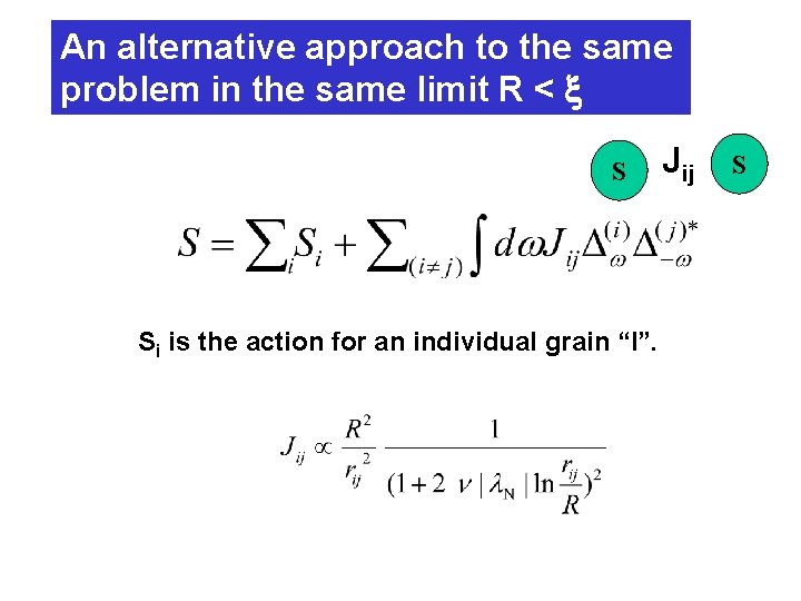 An alternative approach to the same problem in the same limit R < x