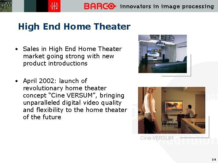 High End Home Theater • Sales in High End Home Theater market going strong