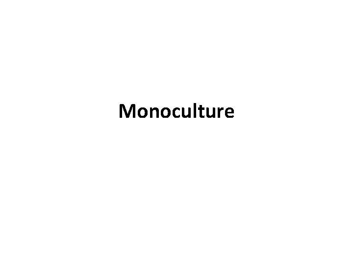 Monoculture 