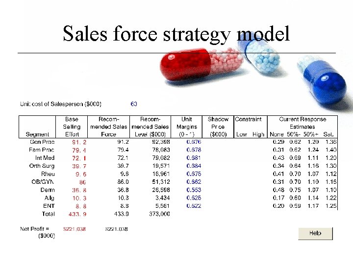 Sales force strategy model 