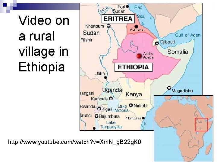 Video on a rural village in Ethiopia http: //www. youtube. com/watch? v=Xm. N_g. B