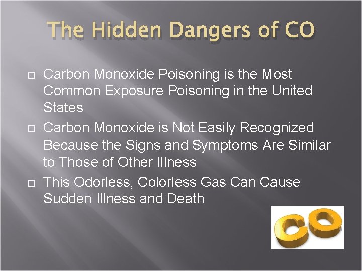 The Hidden Dangers of CO Carbon Monoxide Poisoning is the Most Common Exposure Poisoning