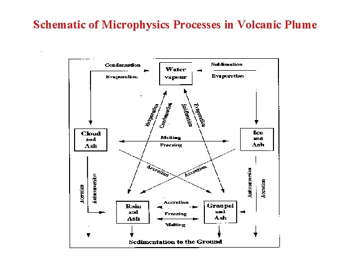 Schematic of Microphysics Processes in Volcanic Plume 