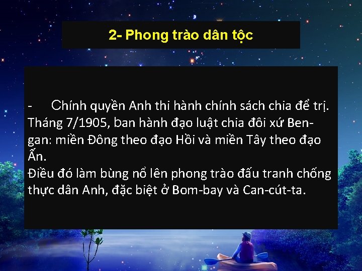 2 - Phong trào dân tộc - Chính quyền Anh thi hành chính sách