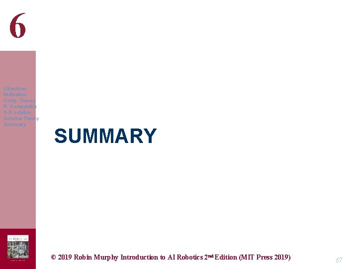 6 Objectives Motivation Comp. Theory R. Computatrix S-R notation Schema Theory Summary SUMMARY ©
