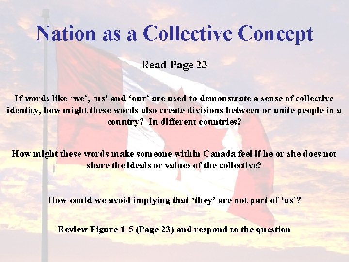 Nation as a Collective Concept Read Page 23 If words like ‘we’, ‘us’ and