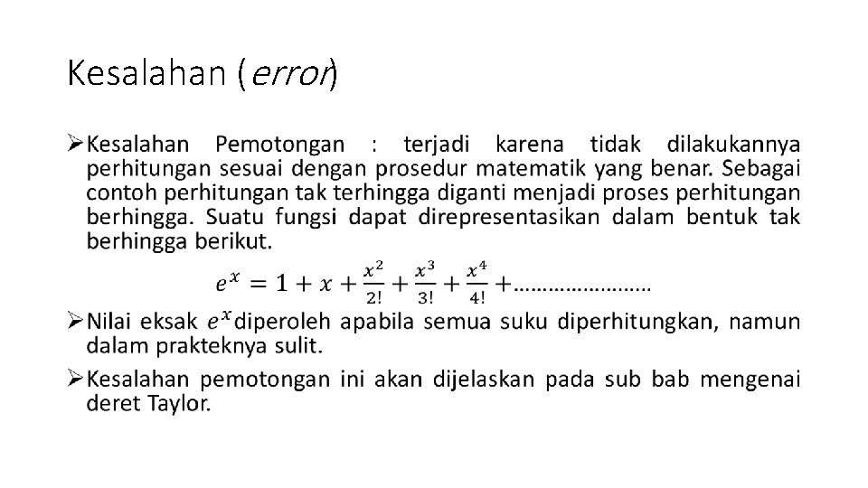 Kesalahan (error) • 