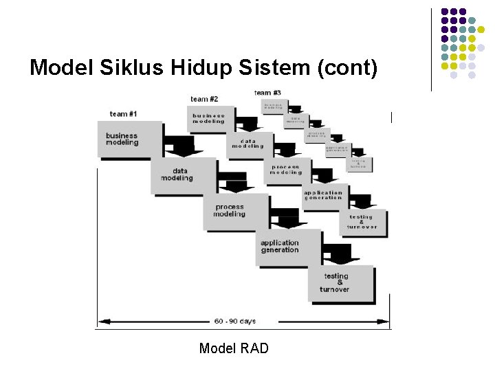 Model Siklus Hidup Sistem (cont) Model RAD 