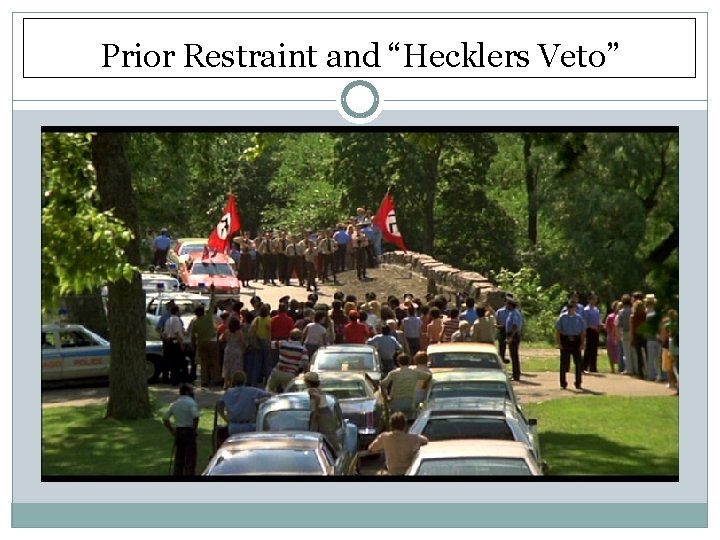 Prior Restraint and “Hecklers Veto” 