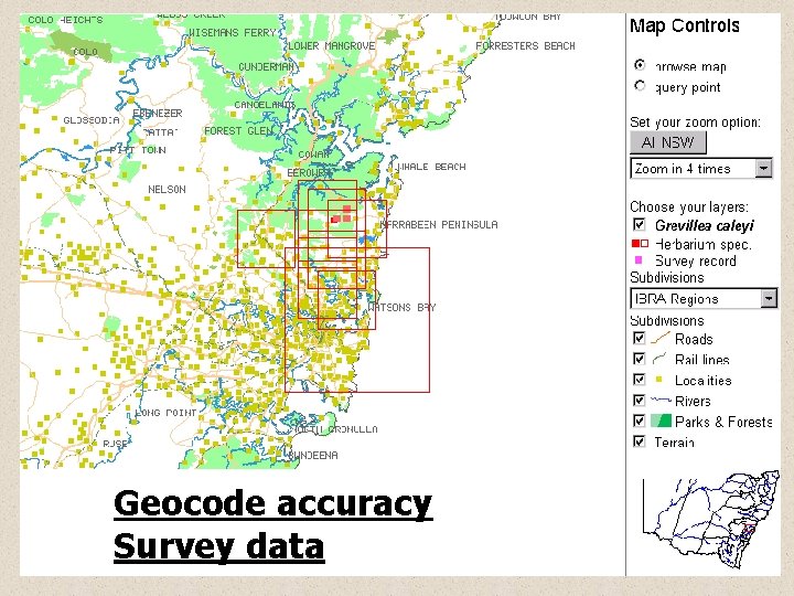 Geocode accuracy Survey data 