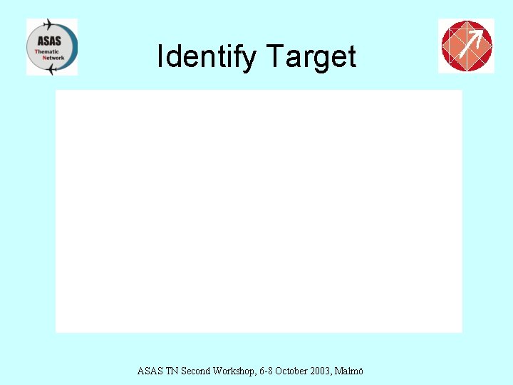 Identify Target ASAS TN Second Workshop, 6 -8 October 2003, Malmö 