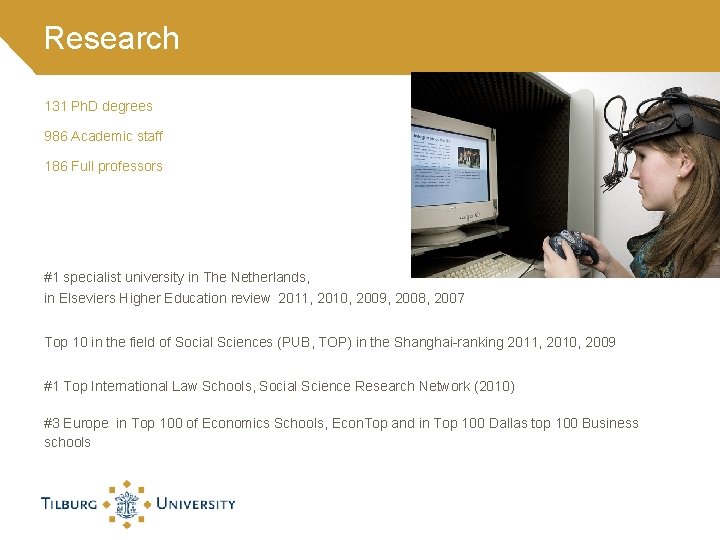 Research 131 Ph. D degrees 986 Academic staff 186 Full professors #1 specialist university