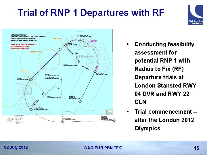 Trial of RNP 1 Departures with RF • Conducting feasibility assessment for potential RNP