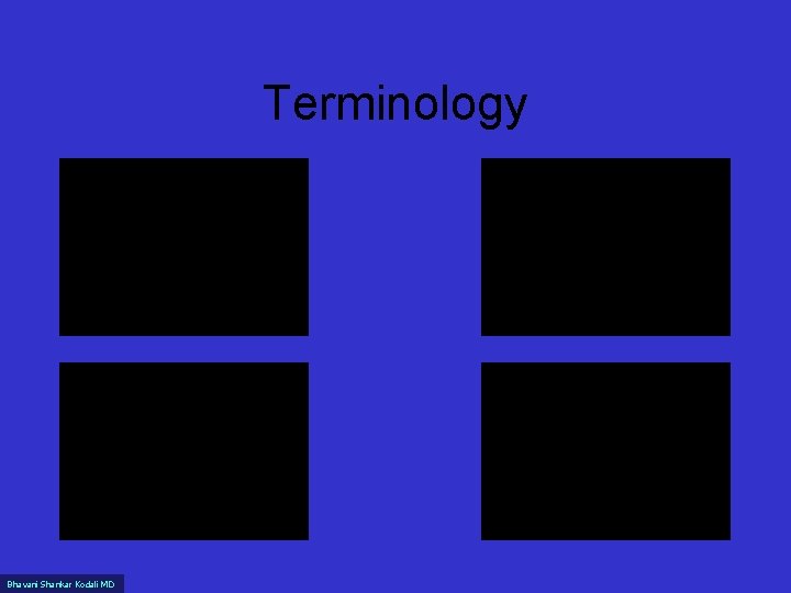 Terminology Bhavani Shankar Kodali MD 