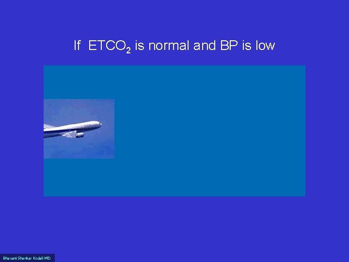 If ETCO 2 is normal and BP is low Bhavani Shankar Kodali MD 