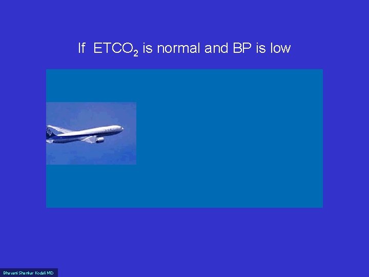 If ETCO 2 is normal and BP is low Bhavani Shankar Kodali MD 