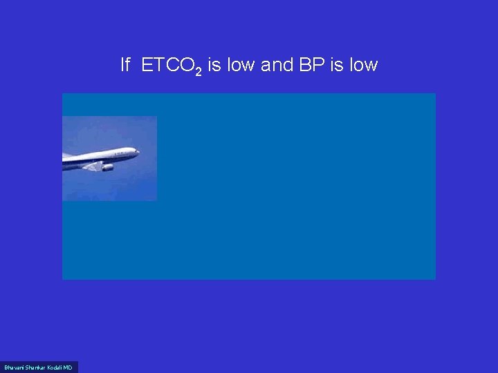 If ETCO 2 is low and BP is low Bhavani Shankar Kodali MD 