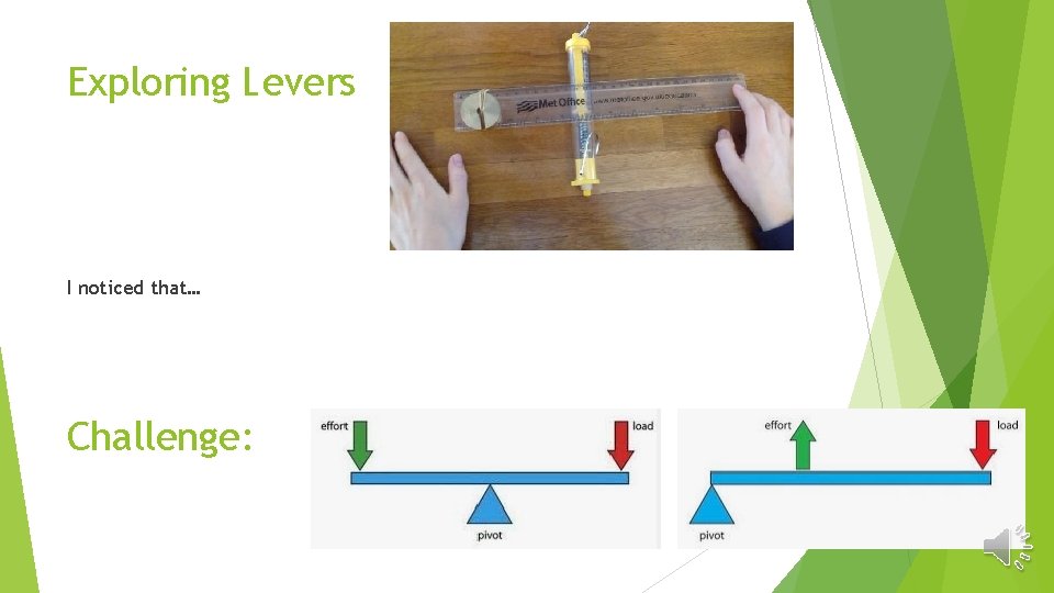 Exploring Levers I noticed that… Challenge: 