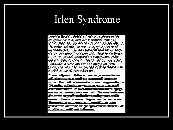 Irlen Syndrome 