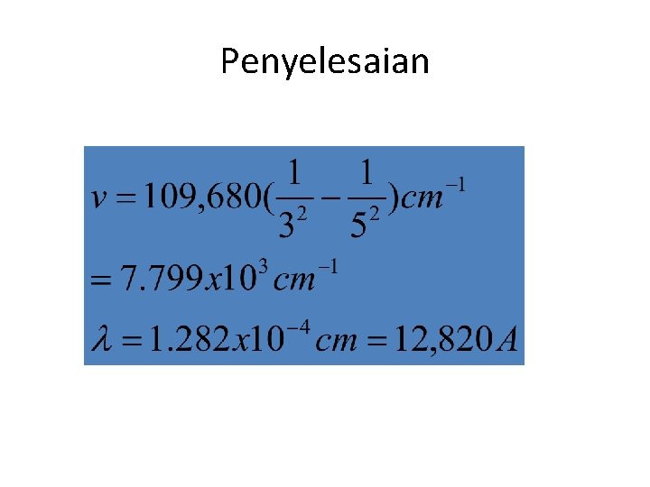 Penyelesaian 