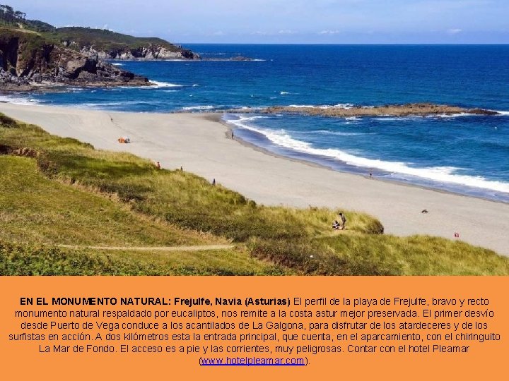 EN EL MONUMENTO NATURAL: Frejulfe, Navia (Asturias) El perfil de la playa de Frejulfe,