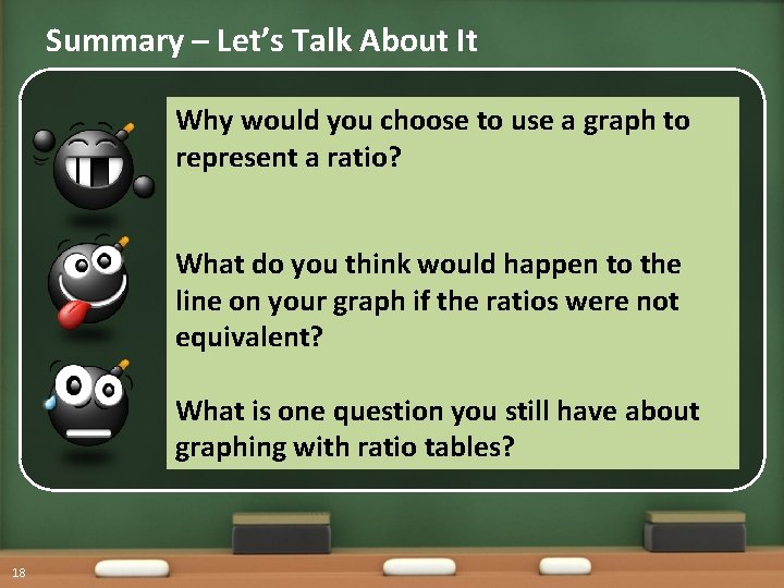Summary – Let’s Talk About It Why would you choose to use a graph