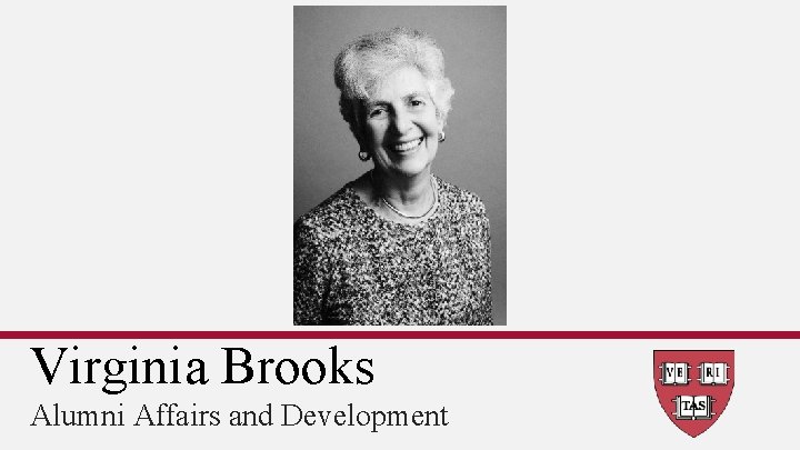 Virginia Brooks Alumni Affairs and Development 