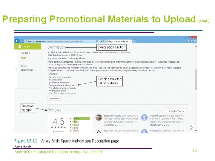 Preparing Promotional Materials to Upload Android Boot Camp for Developers using Java, 2 nd