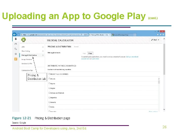 Uploading an App to Google Play Android Boot Camp for Developers using Java, 2