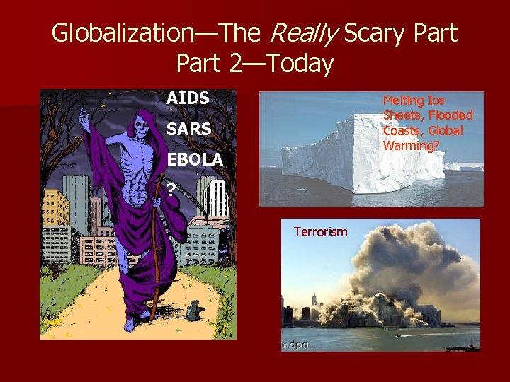 Globalization—The Really Scary Part 2—Today AIDS Melting Ice Sheets, Flooded Coasts, Global Warming? SARS
