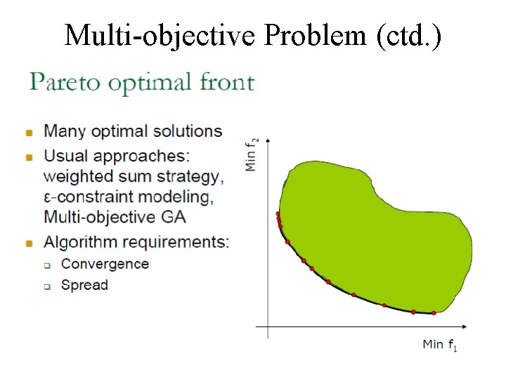 Multi-objective Problem (ctd. ) 