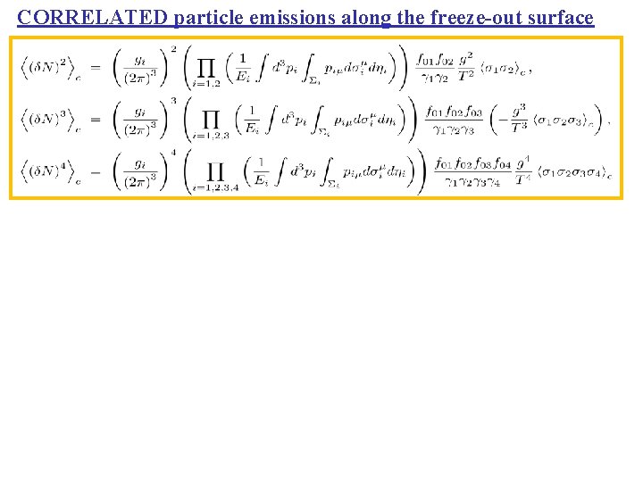 CORRELATED particle emissions along the freeze-out surface 