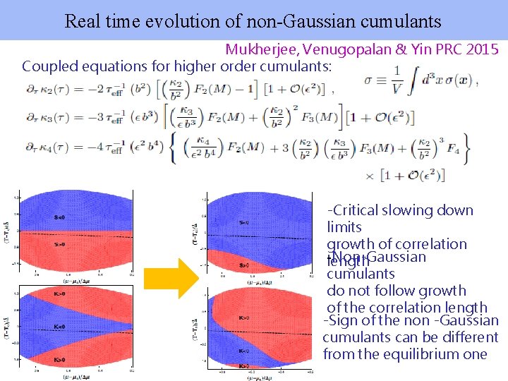 Real time evolution of non-Gaussian cumulants Mukherjee, Venugopalan & Yin PRC 2015 Coupled equations