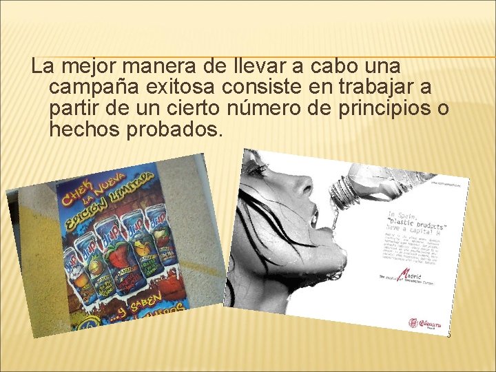 La mejor manera de llevar a cabo una campaña exitosa consiste en trabajar a La mejor manera de llevar a cabo una campaña exitosa consiste en trabajar a