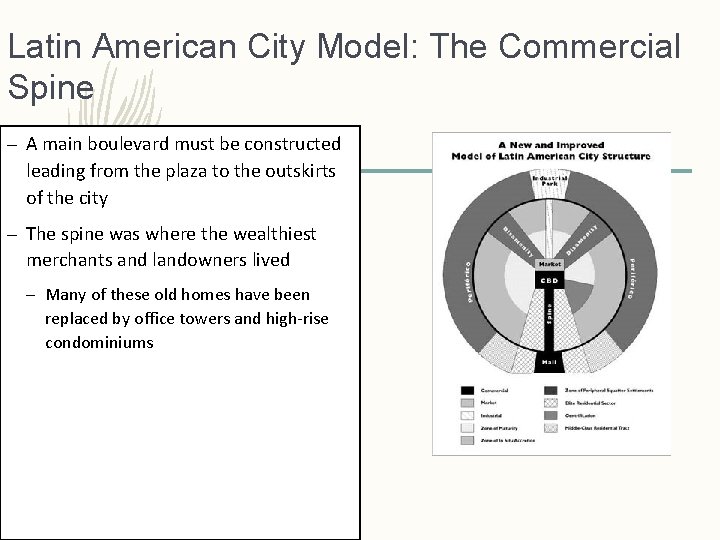 Latin American City Model: The Commercial Spine – A main boulevard must be constructed