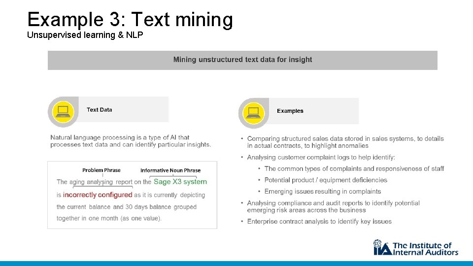 Example 3: Text mining Unsupervised learning & NLP 
