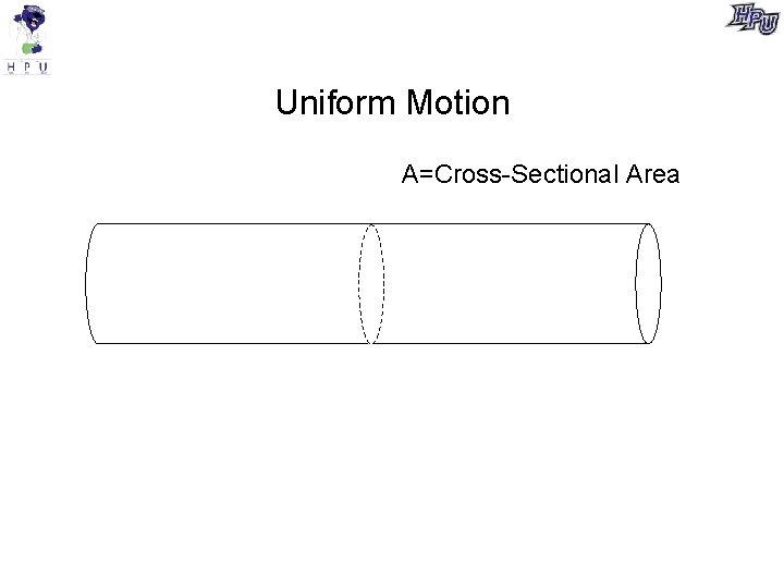 Uniform Motion A=Cross-Sectional Area 