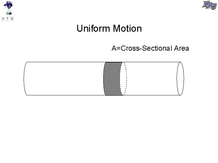 Uniform Motion A=Cross-Sectional Area 