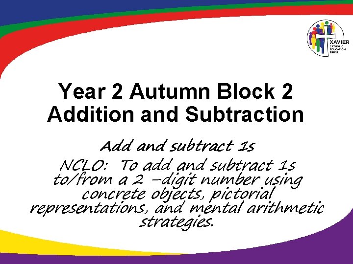 Year 2 Autumn Block 2 Addition and Subtraction Add and subtract 1 s NCLO: