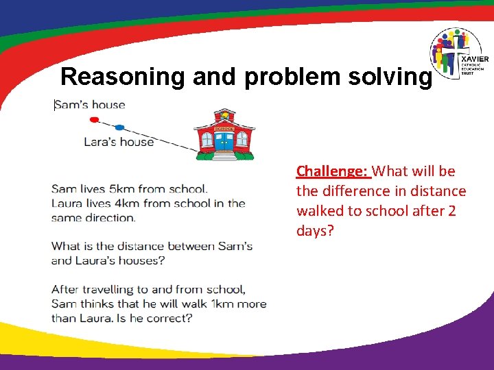 Reasoning and problem solving Challenge: What will be the difference in distance walked to