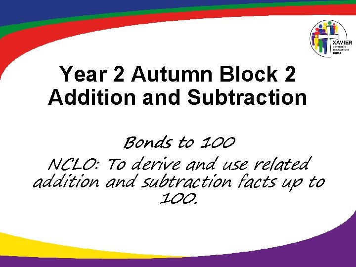 Year 2 Autumn Block 2 Addition and Subtraction Bonds to 100 NCLO: To derive