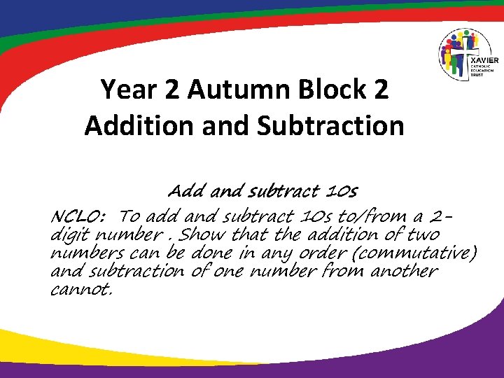 Year 2 Autumn Block 2 Addition and Subtraction Add and subtract 10 s NCLO: