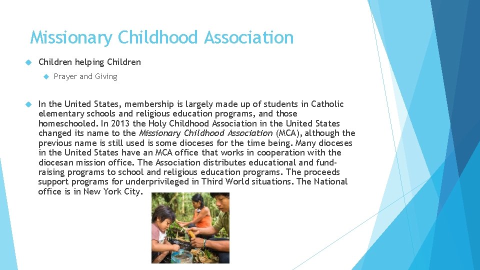 Missionary Childhood Association Children helping Children Prayer and Giving In the United States, membership