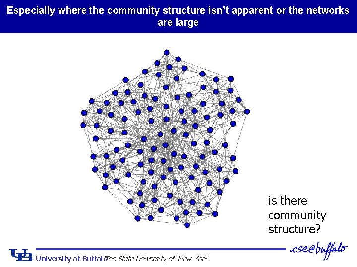 Especially where the community structure isn’t apparent or the networks are large is there